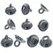 10 Silver Tone Plastic Ornament Caps - Ball or Egg Top Findings, End Caps 0.38 Inches (10mm)